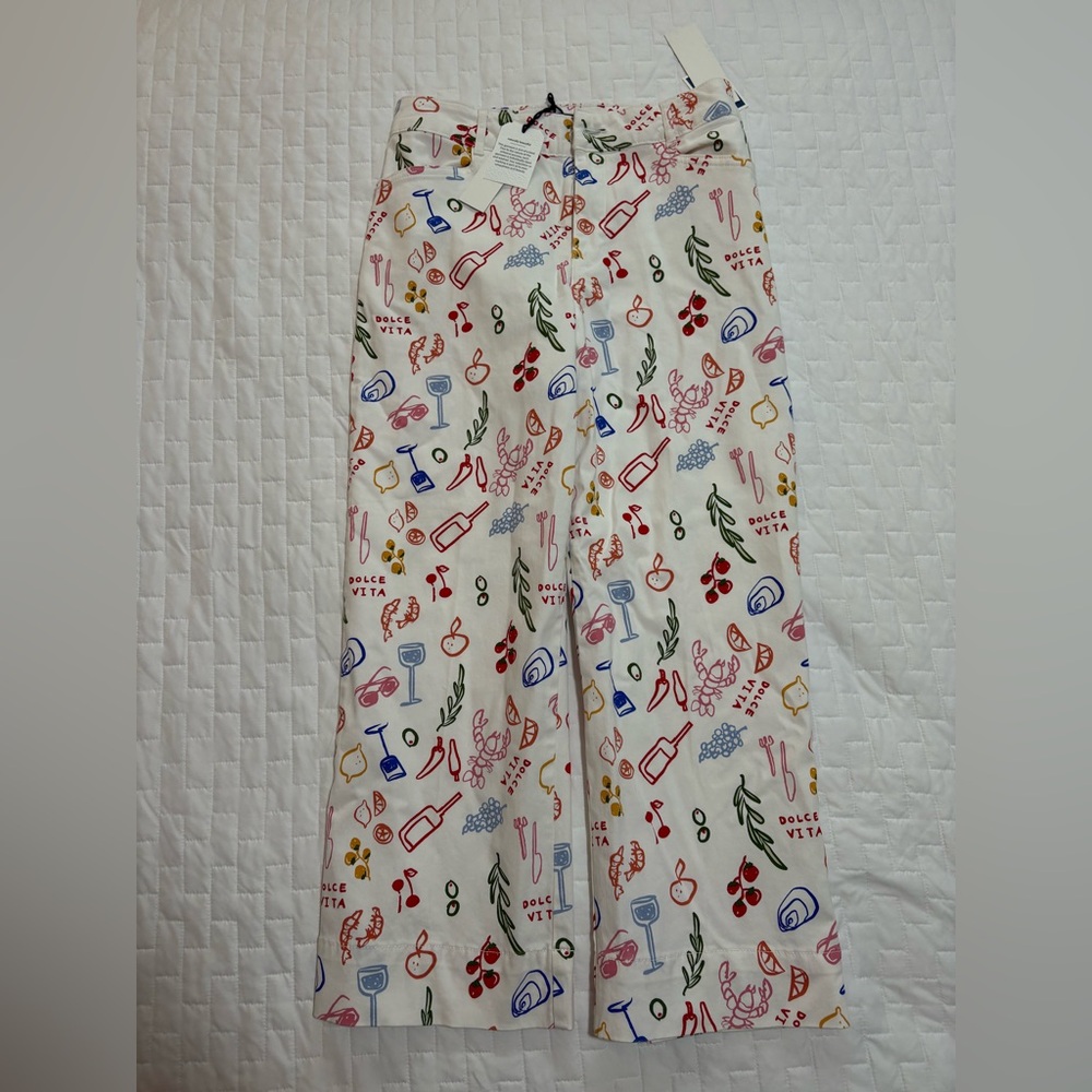 Women's Multicolor Patterned Cropped Pants